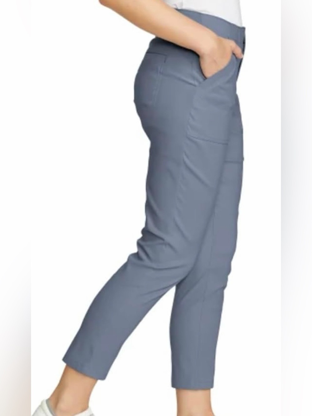Eddie Bauer Slate Gray/blue quick-dry Horizon Straight Ankle pants Women’s 4